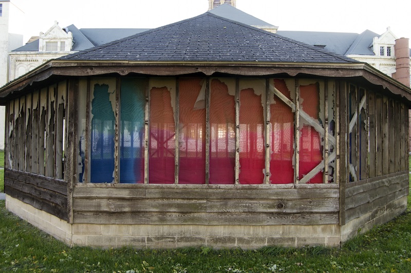 Installation by Gina Hunt on the Kirkbride campus.