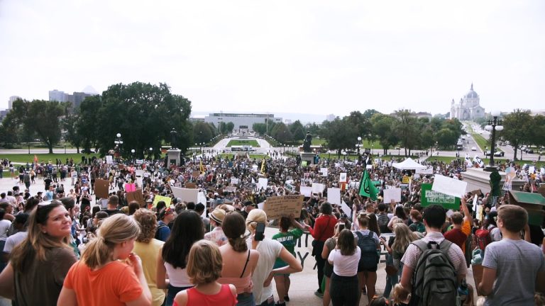 Advocates excercise their people power at rally on Capitol steps. Credit: Climate Generation