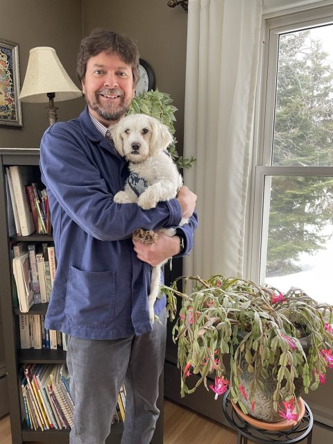 Jeff Corey with his sidekick Sheila and prize-worthy Christmas cactus