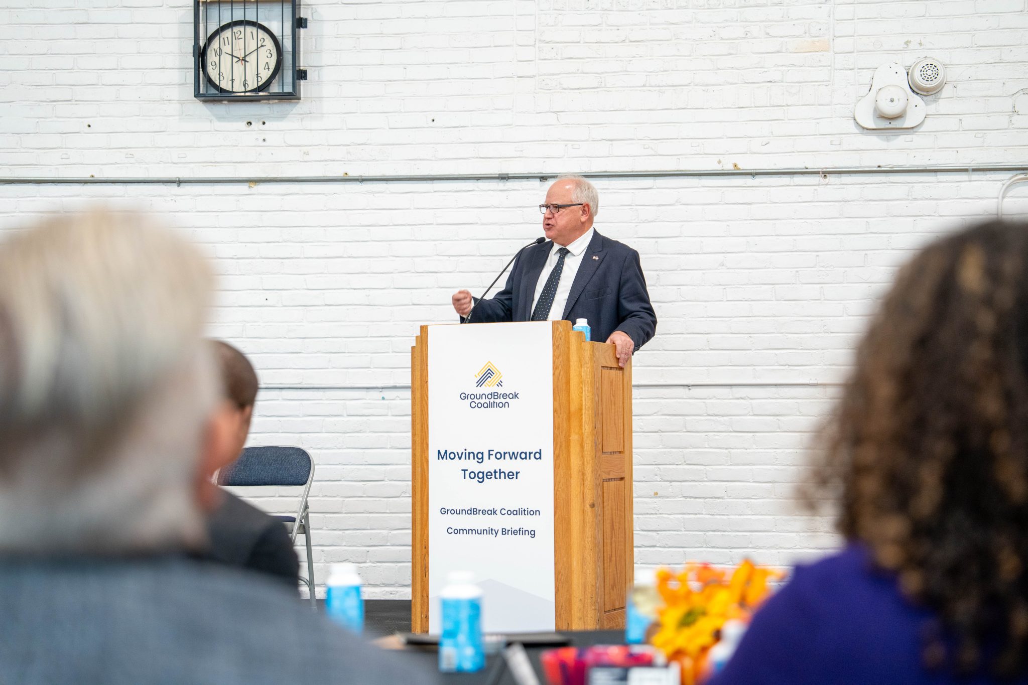 At a community gathering at Sabathani Community Center on October 31, 2023, GroundBreak Coalition partners announced investments of nearly $1 billion to expand wealth building opportunities in Minneapolis-St. Paul. This is a significant step toward the coalition’s goal of mobilizing $5.3 billion over the decade to expand equitable wealth-building through an innovative approach shaped by community members. Photo by Molly Miles