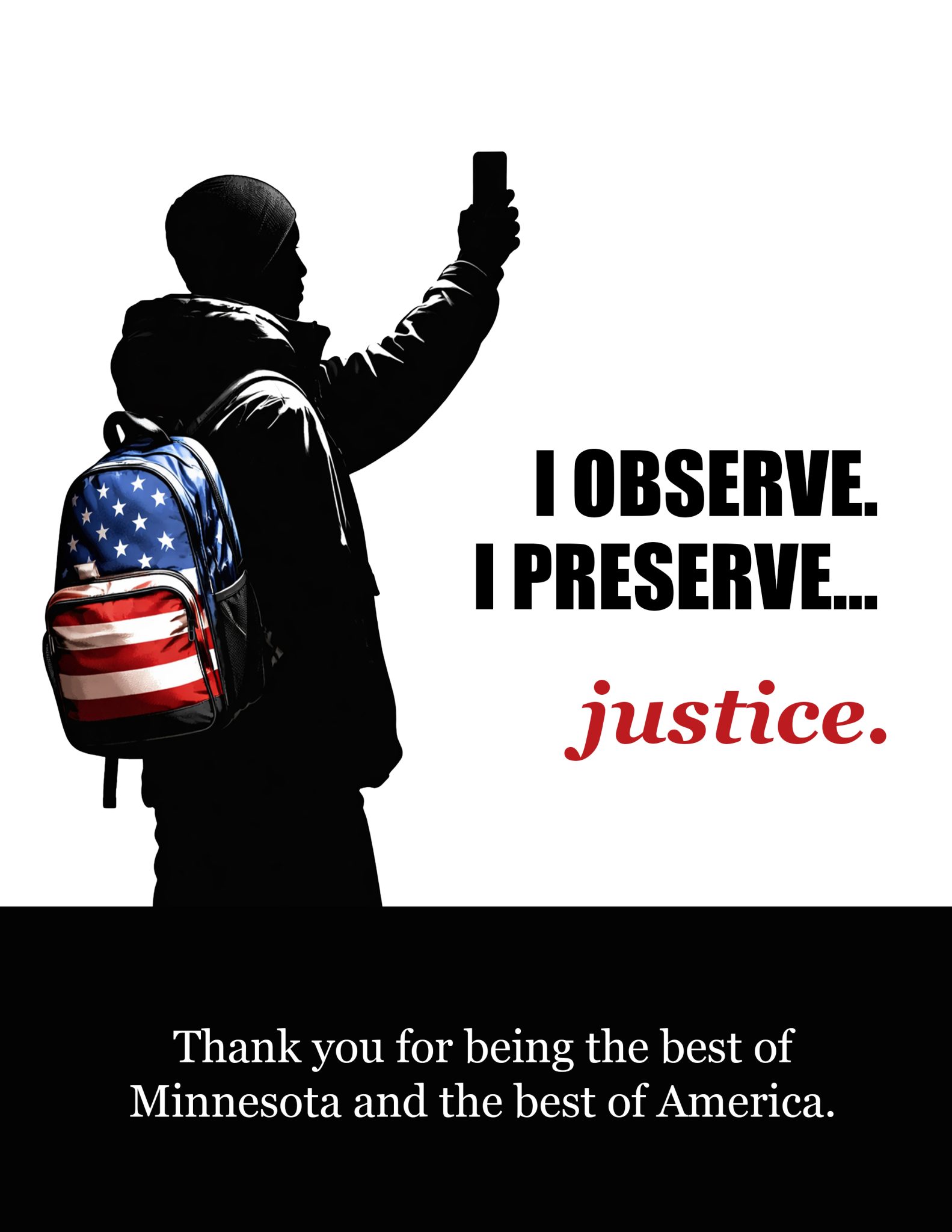 I observe. I preserve justice. I observe. I preserve justice.