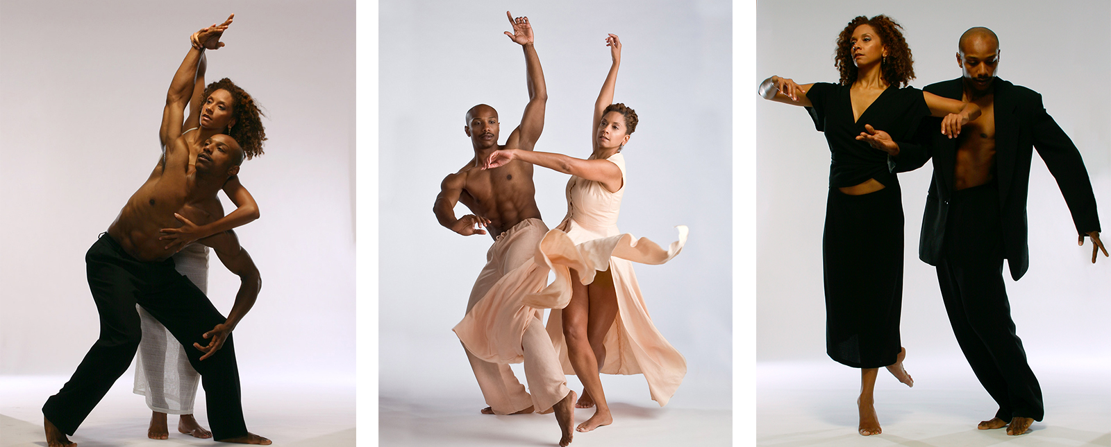 Man and woman dance together.
